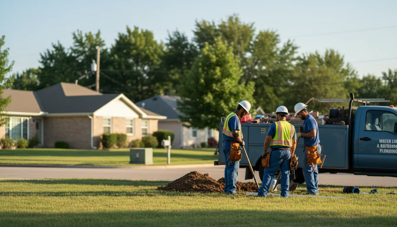 Residential water line and bathroom plumbing service in Bedford, KY